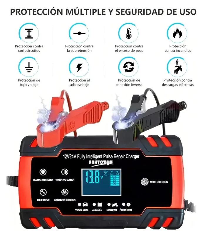 Cargador Reparador De Baterias Para Auto